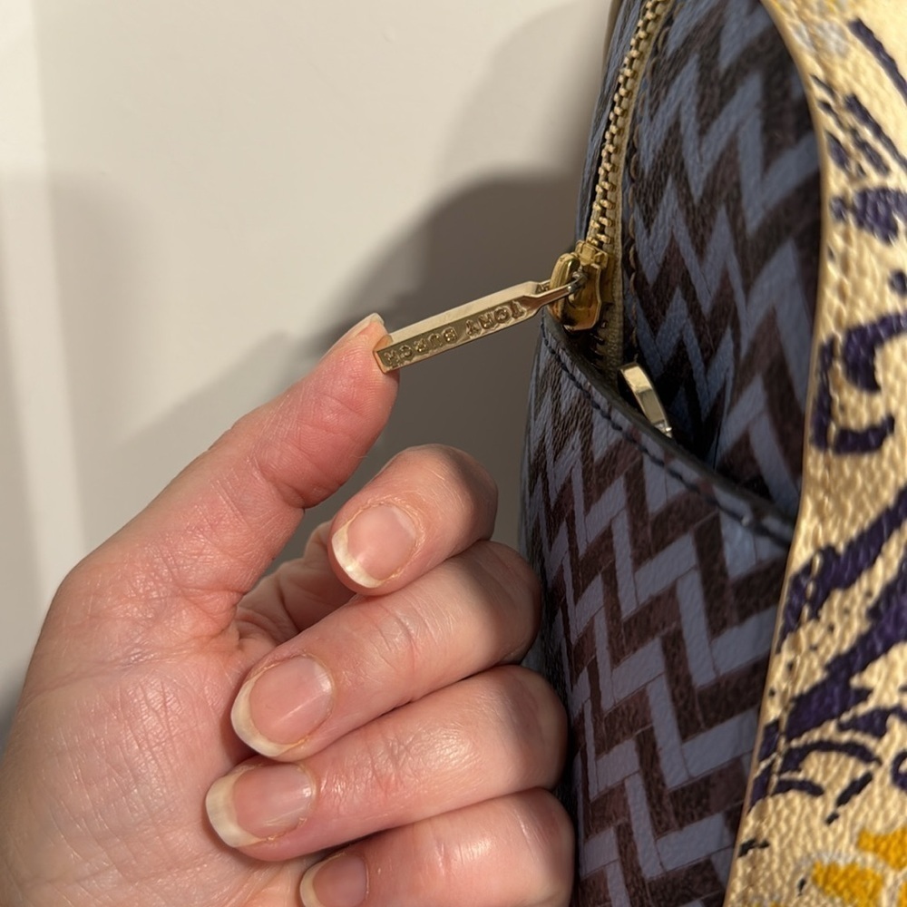 Tory Burch Bowling Bag Floral Contrast Print - Picture 8 of 15